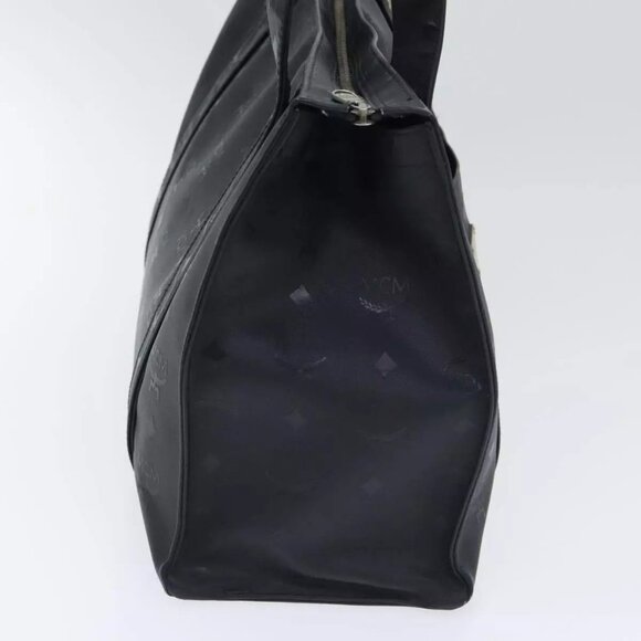 MCM Vicetos Logogram Tote Bag PVC Black Auth 88208 - Picture 6 of 16